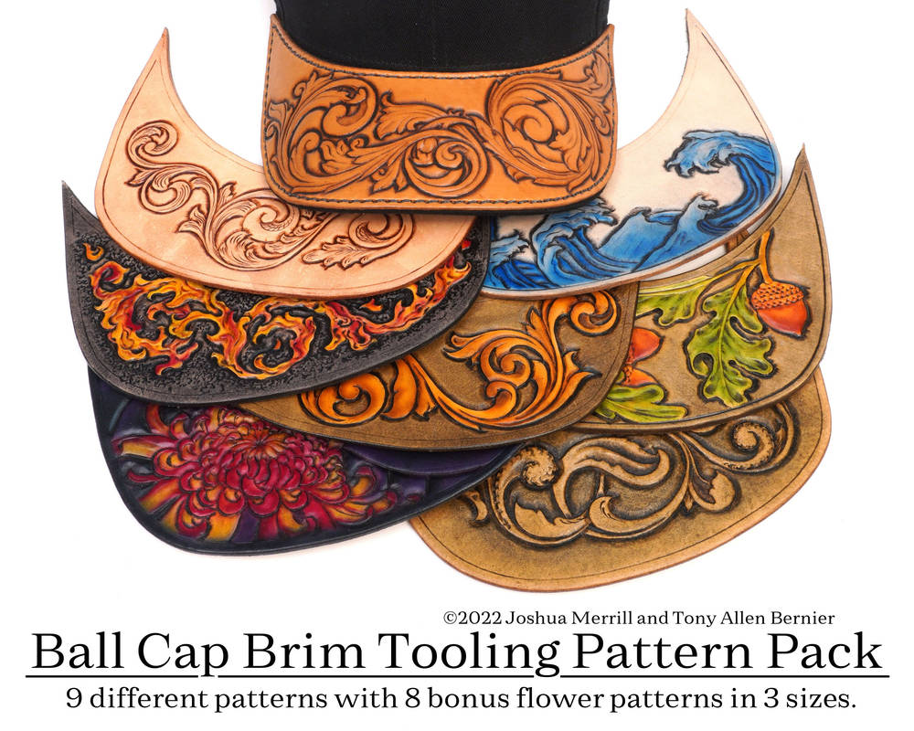 Baseball cap brim tooling patterns by TonyAllenBernier on DeviantArt