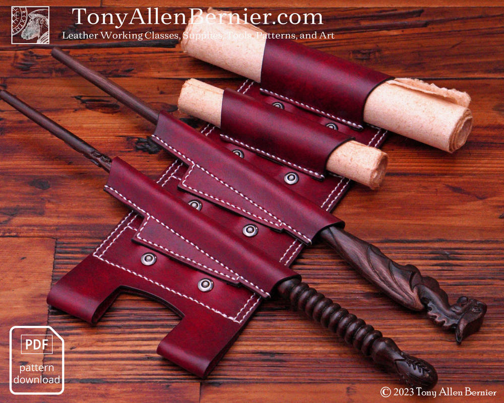 Leather scroll holders by TonyAllenBernier on DeviantArt