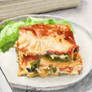 Traditional Digital Art, Roasted Vegetable Lasagna