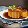 Traditional Digital Art, Pumpkin Flan