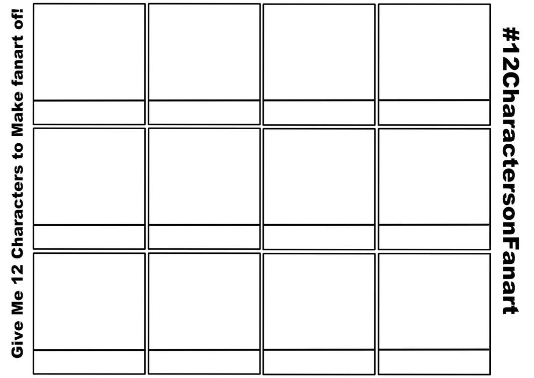 12 Characters on Fanart (Template) by Christianmar762XSZ on DeviantArt