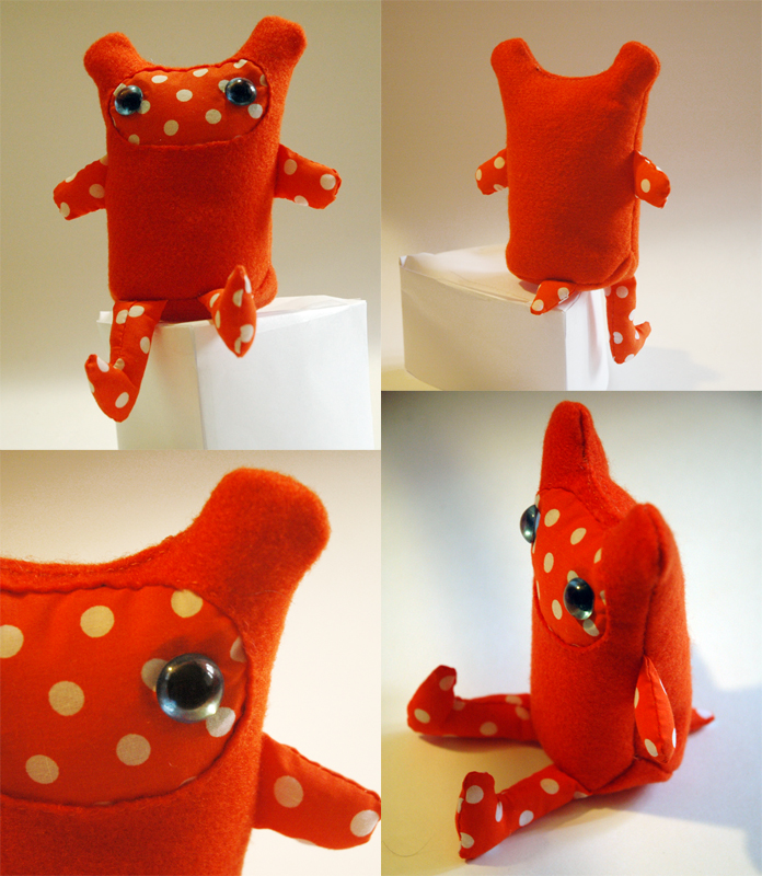 Orange Polka Dot Monster