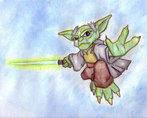 Yoda in Watercolour