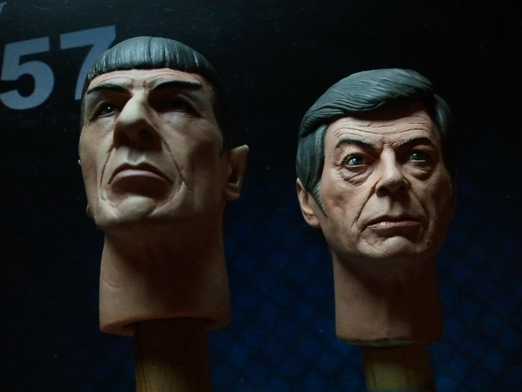 Spock and McCoy - Painted samples! by DarrenCarnall on DeviantArt