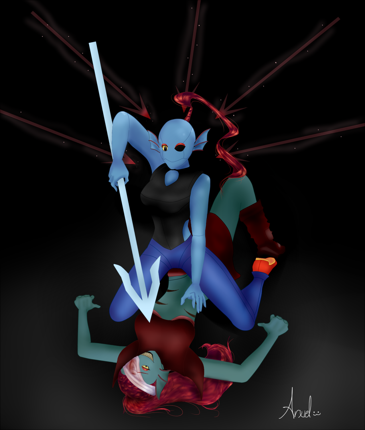 Future UNDYNE vs Horror UNDYNE