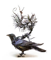 Corvid III - original handmade OOAK art sculpt