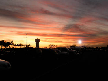 Parking Lot in the Sunset