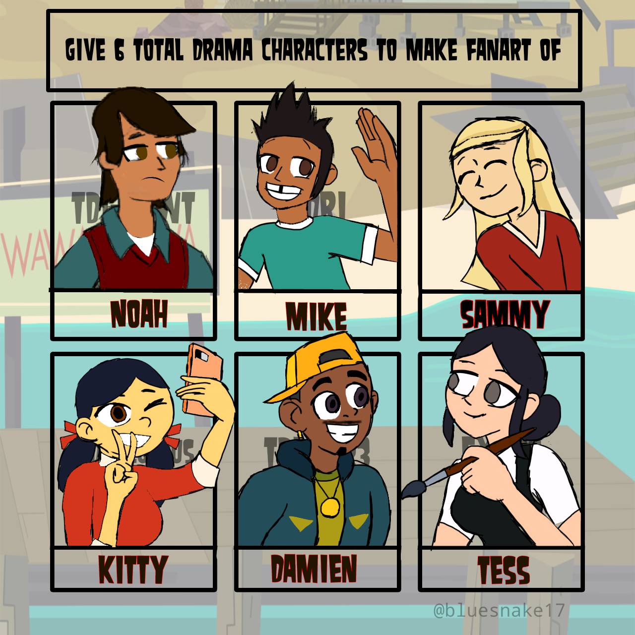 Td Rama Deviantart Total Drama Fanart Pack by BlueSnake17 on DeviantArt