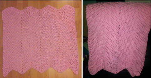 Pink Zig Zag Baby Blanket