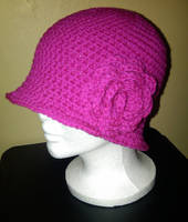 Pink Cloche with Flower