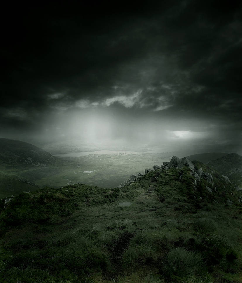 Rainy Landscape STOCK by wyldraven