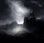 Dark Gothic Castle Stock