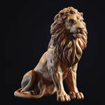 Lion 3d-print Sculpture by doubleagent2005
