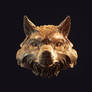 Wolf head pendant 3d print model
