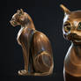 Stylized Cat statuette 3d print model