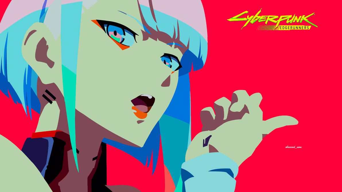 Lucy Cyberpunk Minimalist Wallpaper by obsessed-uwu on DeviantArt