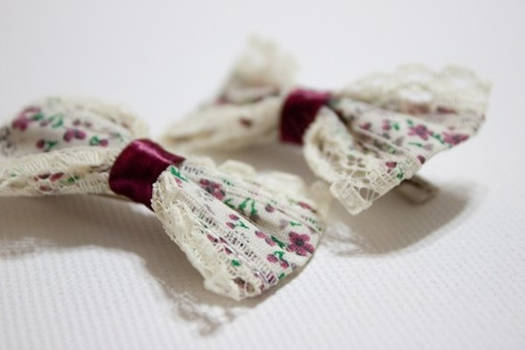 A Pair Of Floral Hair Clips