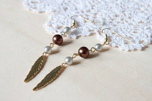 Native Gold Feather Earrings