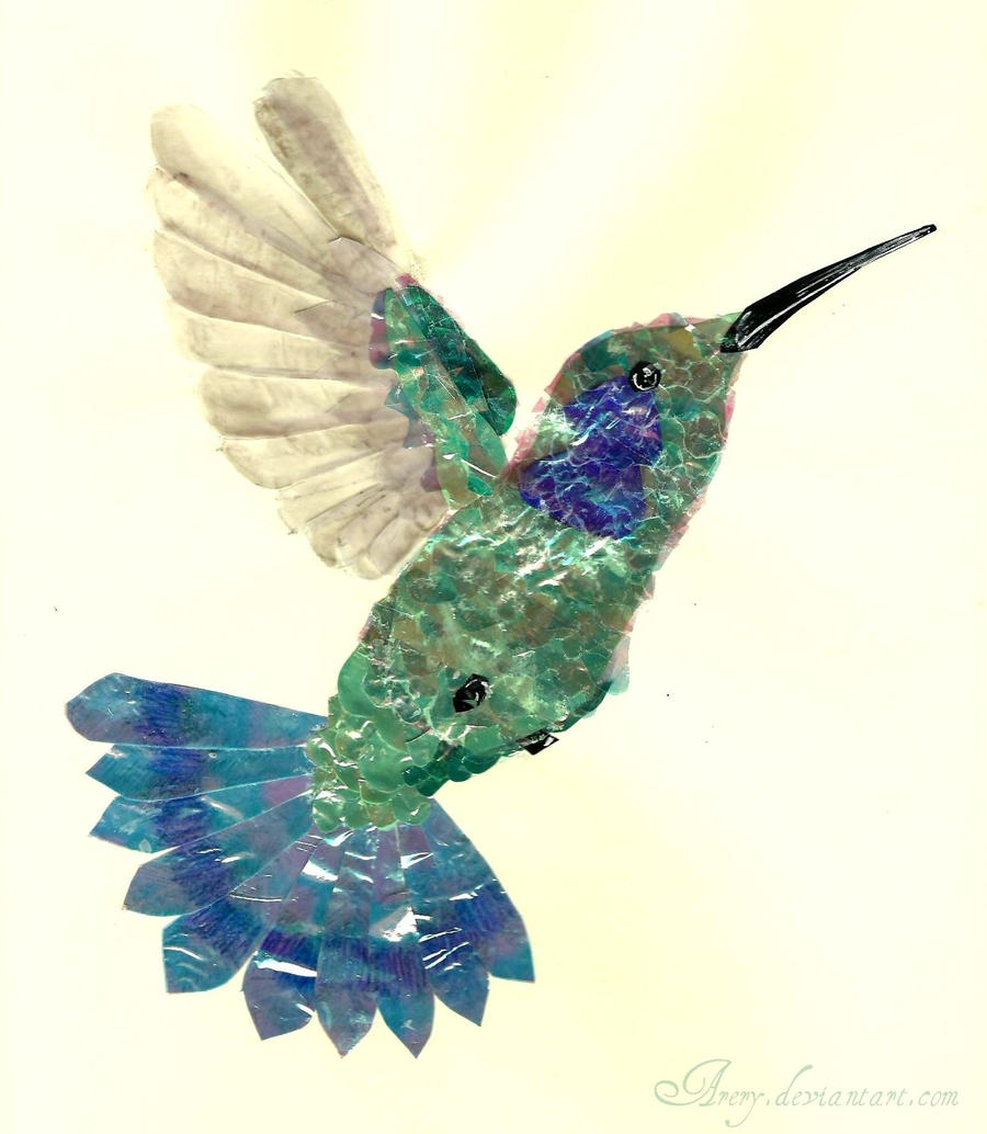 Blue-Throated Hummingbird collage