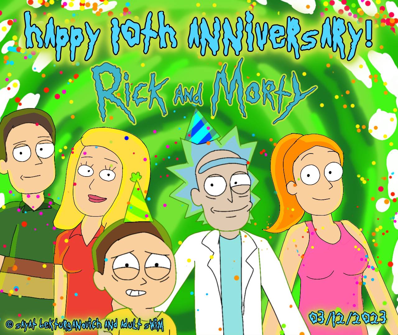 Rick and Morty's Tenth Anniversary! by Sayat-Bekturganovich on DeviantArt