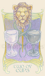 2 OF CUPS tarot card