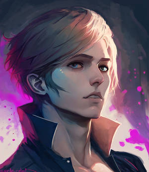 colorful splash portrait