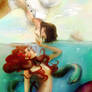 Mermaid and human in the Ocean (one of my favs)