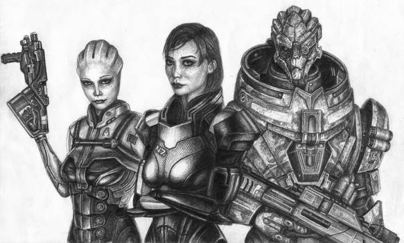 Shepard,Garrus and Liara