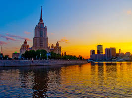 sunset in moscow