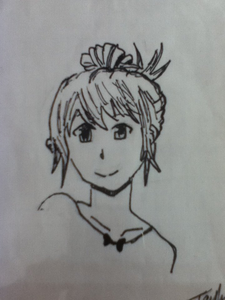 Messy bun anime girl by togden999 on DeviantArt