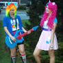 Pinkie Pie and Rainbow Dash w/ guitar - EG cosplay