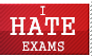 I HATE EXAMS stamp