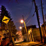 Desert street by night HDR