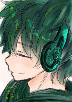 Midoriya Izuku - Headphones