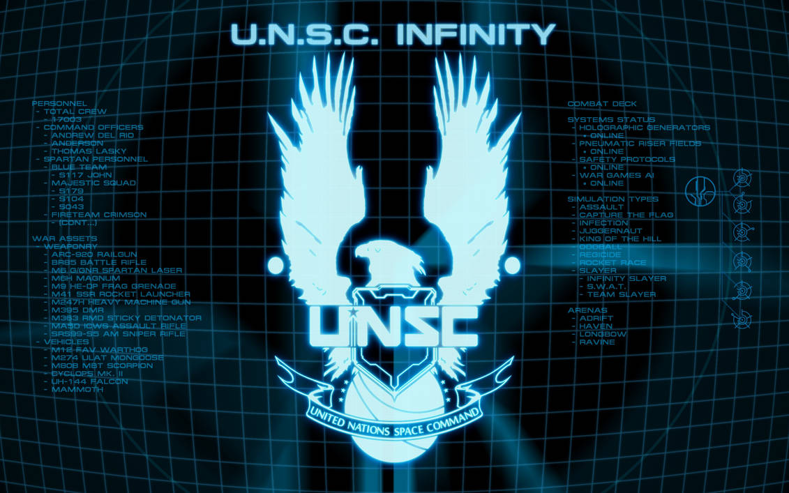 UNSC Display Screen Wallpaper, V2 by EchoLeader on DeviantArt