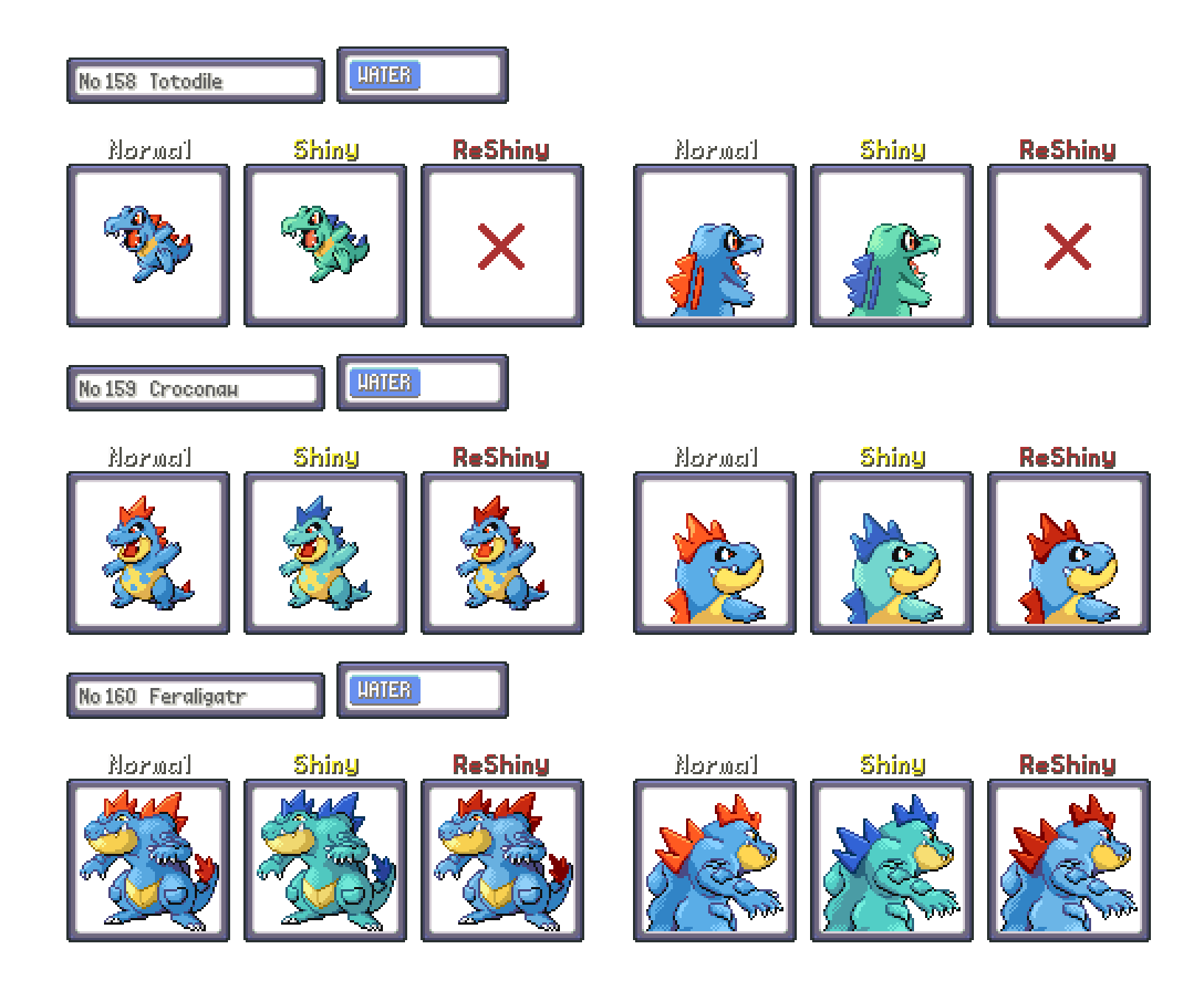 Shiny Recolour Totodile Line Gen 3 By Shinydexproject On Deviantart Shiny Recolour Totodile Line Gen 3 By Shinydexproject On Deviantart