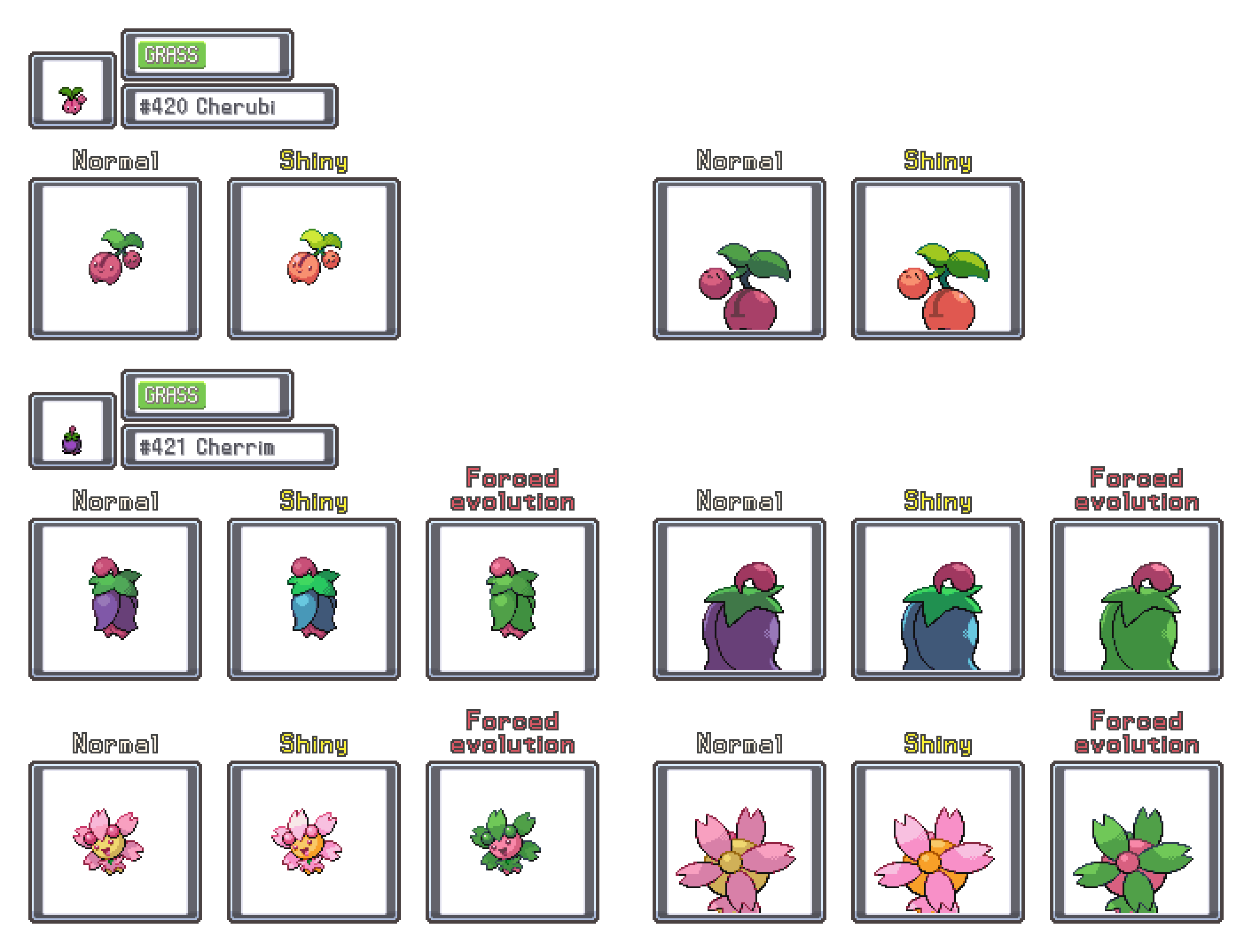 Cherubi Evolution Chart