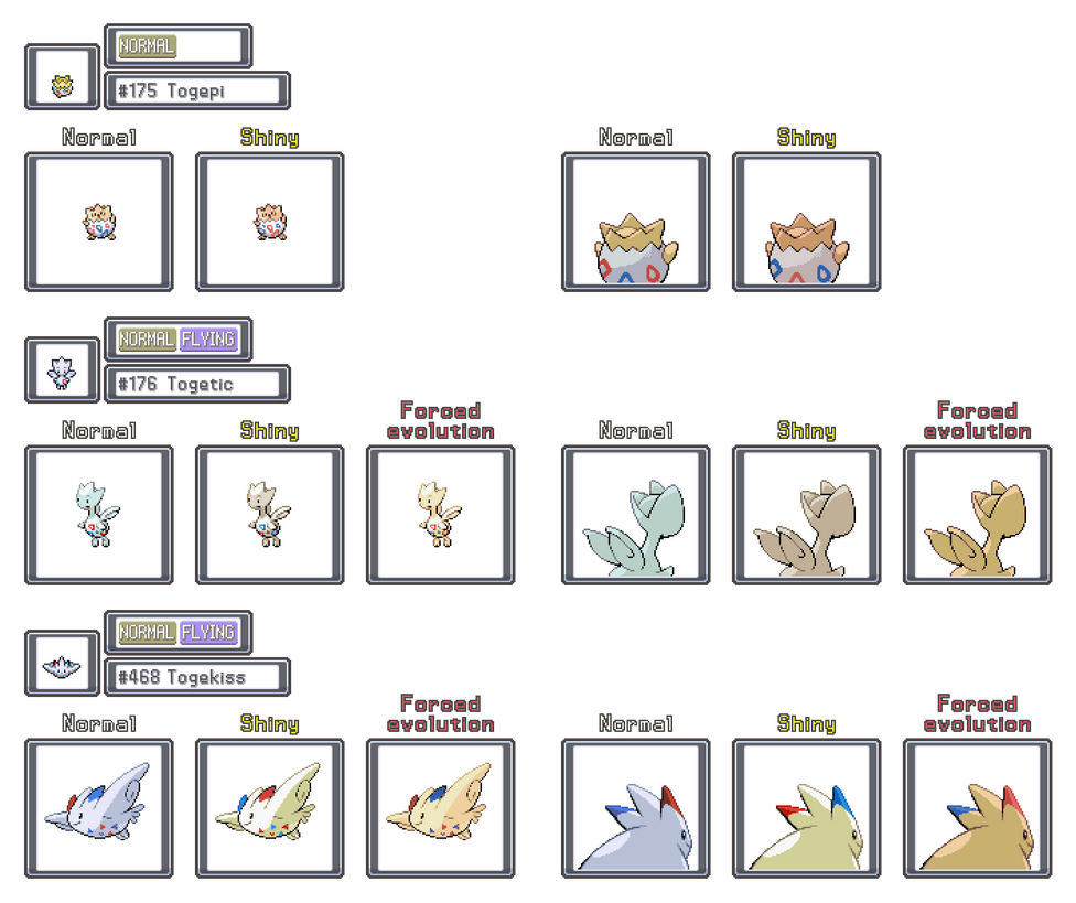 Forced Evolution: Togepi line (gen 4) by ShinyDexProject on DeviantArt