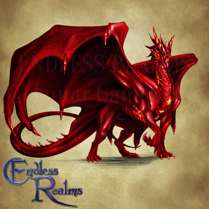 Endless Realms bestiary - Ruby Dragon