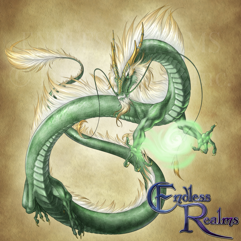 Endless Realms bestiary - Jade Dragon