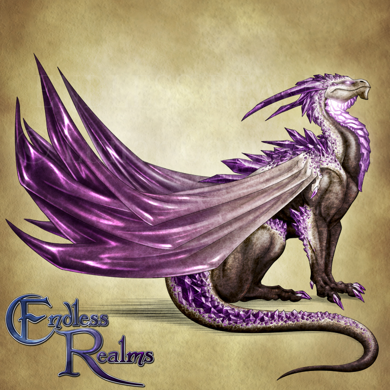 Endless Realms bestiary - Amethyst Dragon