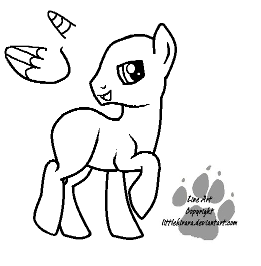 MLP: Stallion LineArt