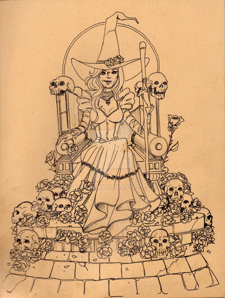 Elphaba, Wicked Ruler of Oz, Line Art by artildawn on DeviantArt