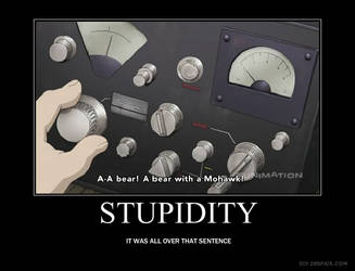 Stupidity Motivational Poster by Kaori18