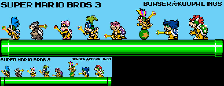 Smb3 Characters Smb3bosslineup by smoke9678 on DeviantArt