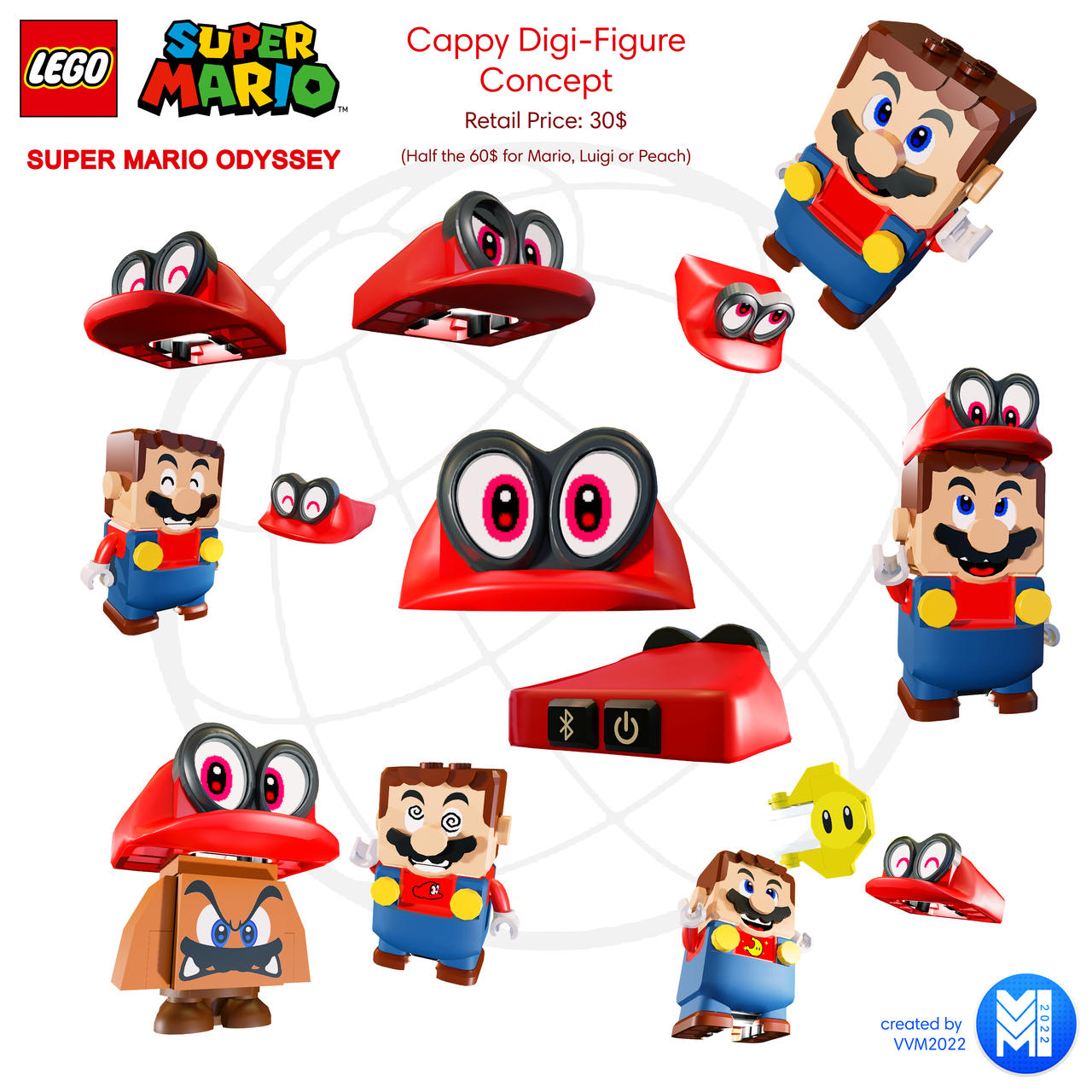 LEGO Super Mario Odyssey - Cappy Design by VVM2022 by VinVinMario on  DeviantArt