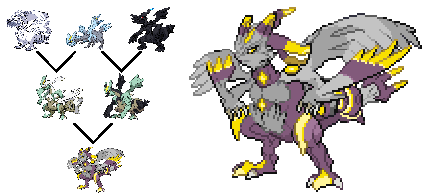 ㅋKylee 🧪 on X: Raises my sprite art from the dead to make this lol  #mythsofunova #EpGreyMoU #taotrio #zekrom #reshiram #kyurem #vahirom   / X