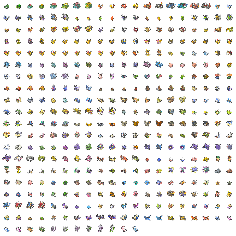 Gen 1 Shiny Icons/Menu Sprites by TheCraigadile on DeviantArt