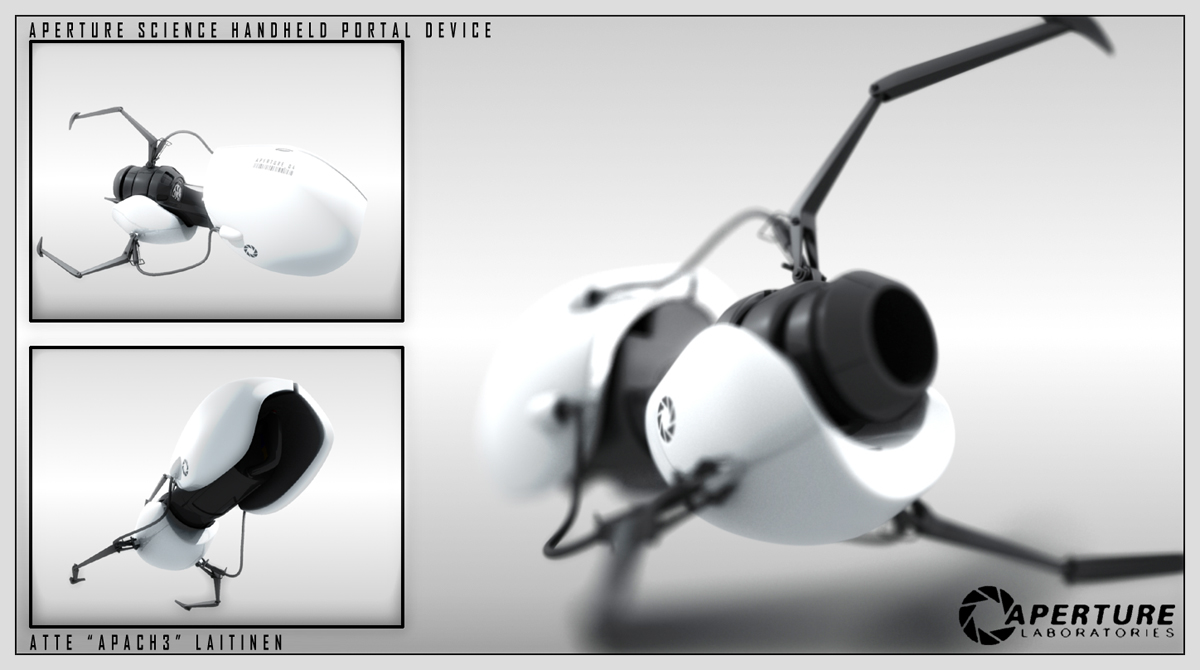 Portal Machine Device Model Handheld Portal Device by apach3 on DeviantArt