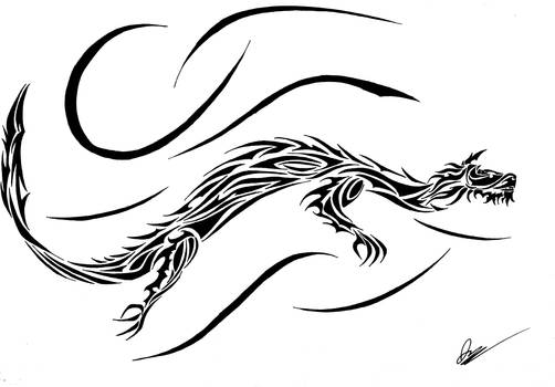 Tribal Chinese Dragon